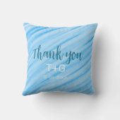 Coussin Ciel bleu merci ajouter nom du couple date année t (Verso)