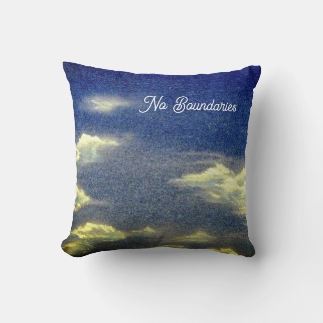 Coussin Ciel bleu pas de frontière (Recto)
