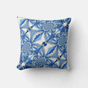 Coussin Ciel bleu vif romantique et orchidées blanches