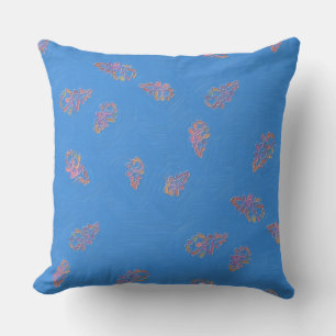 Coussin Ciel d'automne naïf peint