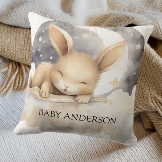 Coussin Ciel de lune de lapin beige mignonne pépinière