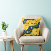 Coussin Ciel étoilé bleu jaune (Chaise)