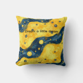 Coussin Ciel étoilé bleu jaune (Recto)