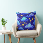 Coussin ciel étoilé bleu nuit étoilé (Chaise)