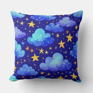 Coussin ciel étoilé bleu nuit étoilé