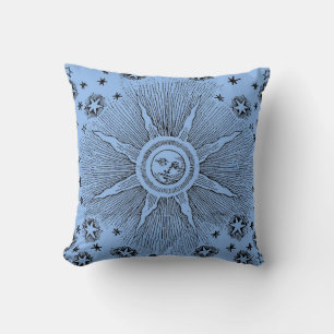 Coussin Ciel Nocturne Antique Étoiles Solaires Zodiaque Mé