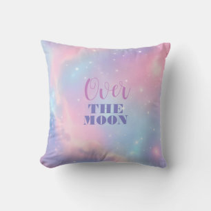Coussin Ciel nocturne étoilé pastel doux Nuages cosmiques