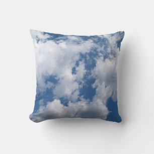 Coussin ciel nuageux bleu et blanc