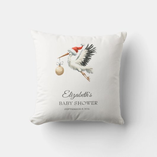Coussin Cigogne de vacances adorable mignonne (Recto)