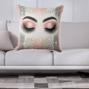 Coussin Cils Pailletés Monogramme