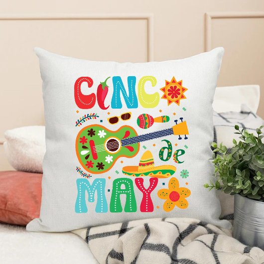 Coussin Cinco De Mayo Célébration du thème mexicain