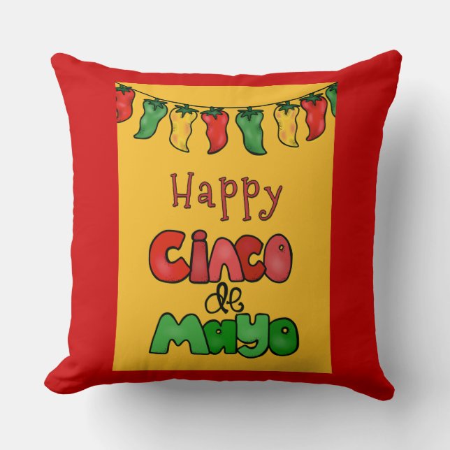 Coussin Cinco heureux De Mayo (Recto)