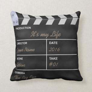 Coussin Cinéma de claquette "c'est ma vie "