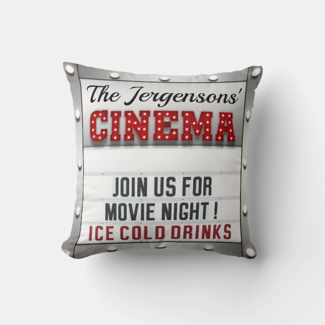 Coussin Cinema Movie Night Theater Theatre  (Recto)