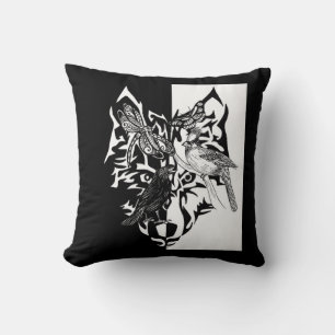 Coussin Cinq guides et empreintes d'animaux