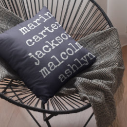 Coussin Cinq noms Fête des mères personnalisées