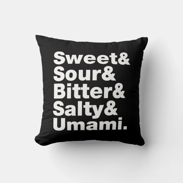 Coussin Cinq saveurs de base (Recto)