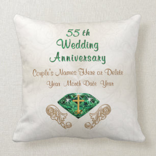 Coussin Cinquante-cinquième idées de cadeau d'anniversaire