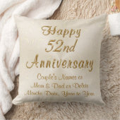Coussin Cinquante-deuxième cadeaux heureux d'anniversaire, (Couverture)