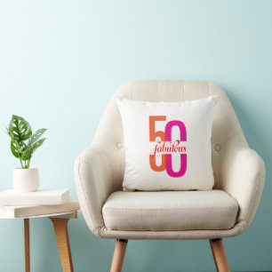 Coussin Cinquante et fabuleux 50e anniversaire élégant col