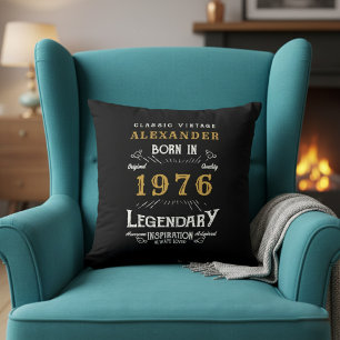 Coussin Cinquantième anniversaire personnalisé Né en 1976