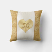 Coussin Cinquantième cadeaux personnalisés d'anniversaire (Verso)
