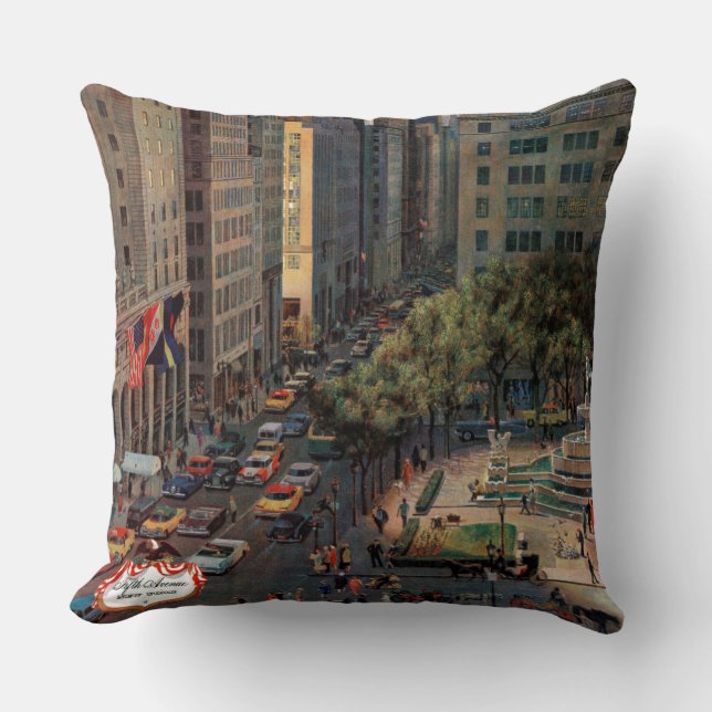 Coussin Cinquième avenue par John Falter (Recto)