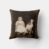 Coussin circa le pitbull 1910 et le bébé RPPC (Verso)