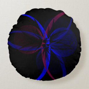 Coussin circulaire d'abstraction géométrique