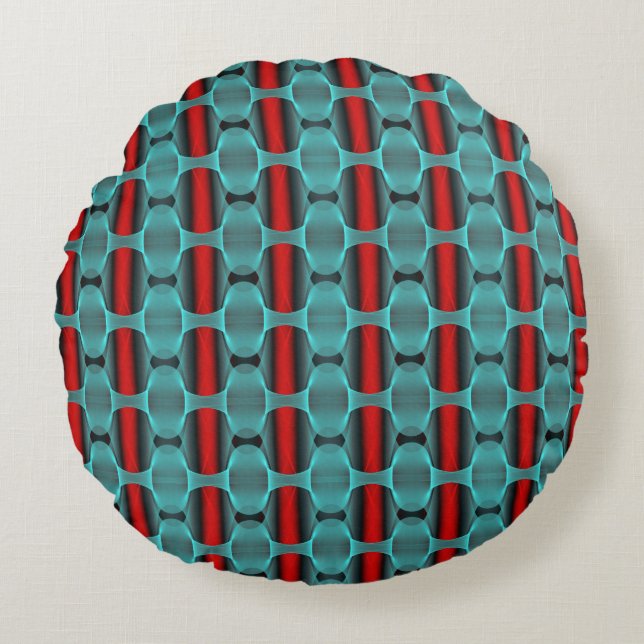 coussin circulaire de texture géométrique Abstrait (Devant)