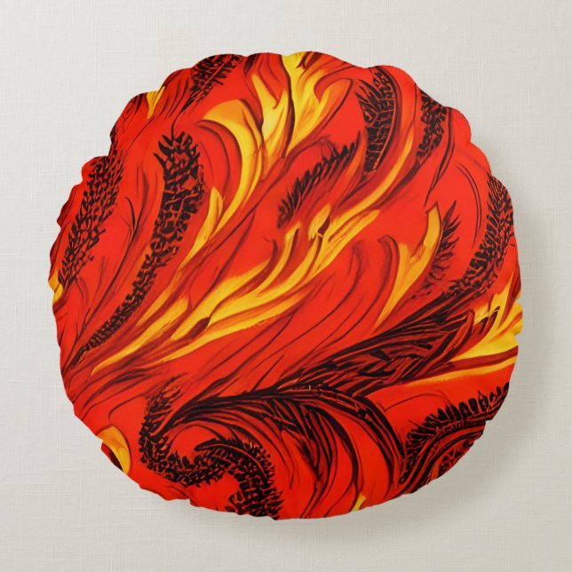 Coussin circulaire en cascade (Devant)