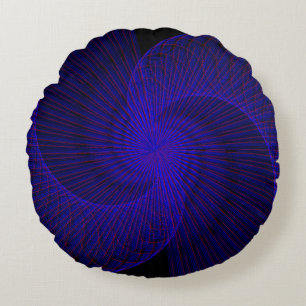 Coussin circulaire géométrique à deux câbles en ha