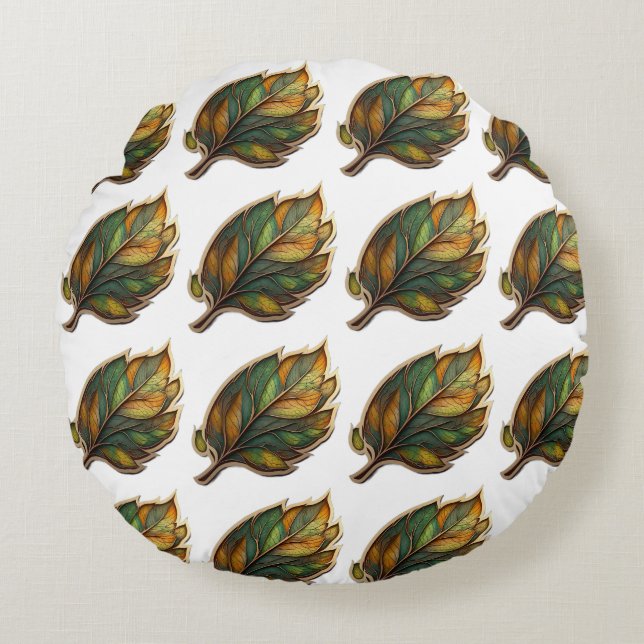 Coussin circulaire personnalisé |Décor personnalis (Devant)