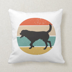 Coussin Circulaire Rétro Labrador Propriétaire Papa Maman 