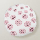 Coussin circulaire rose personnalisé (Dos)