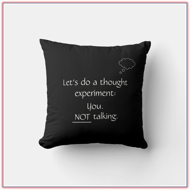 Coussin Citation amusante Non Noire (Créateur téléchargé)