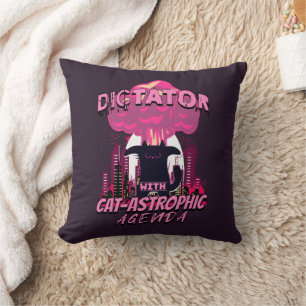 Coussin Citation Catastrophique Funny Angry Cat