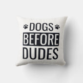 Coussin Citation Chiens Avant Les Mecs (Verso)