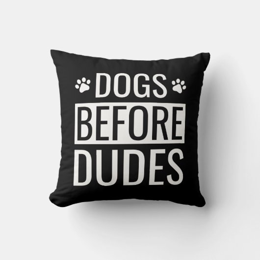 Coussin Citation Chiens Avant Les Mecs (Recto)