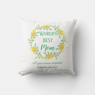 Coussin Citation chrétienne de la meilleure maman du monde