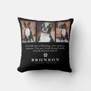 Coussin Citation commémorative personnalisée de perte d'an
