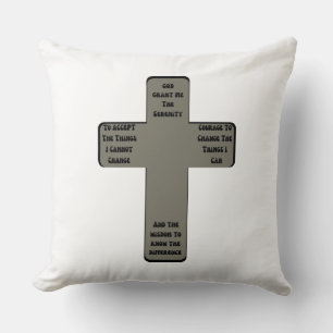 Coussin Citation croisée de prière de sérénité