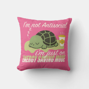Coussin Citation d’introduction amusante Je suis juste en