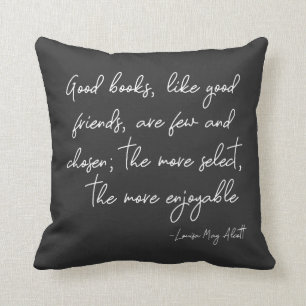 Coussin Citation d'amitié en lettres de script simples