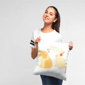 Coussin Citation d'amour mignonne Bunny Couple - "Chéri, j