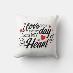 Coussin Citation d'amour romantique