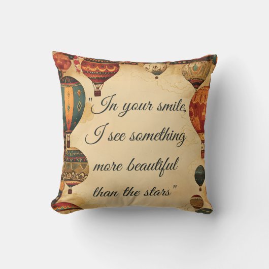 Coussin Citation d'amour romantique Typographie-Anniversai (Recto)