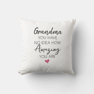 Coussin Citation d'appréciation d'anniversaire de grand-mè