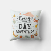 Coussin Citation d'aventure d'été Colorful Kids Nursery (Verso)