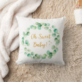 Coussin Citation de bois d'eucalyptus vert pour la nurseri (Couverture)